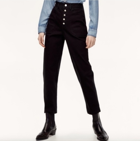 💸SOLD💸 Wilfred Free Belen Pants High Rise Straight Leg Button fly - Picture 2 of 13